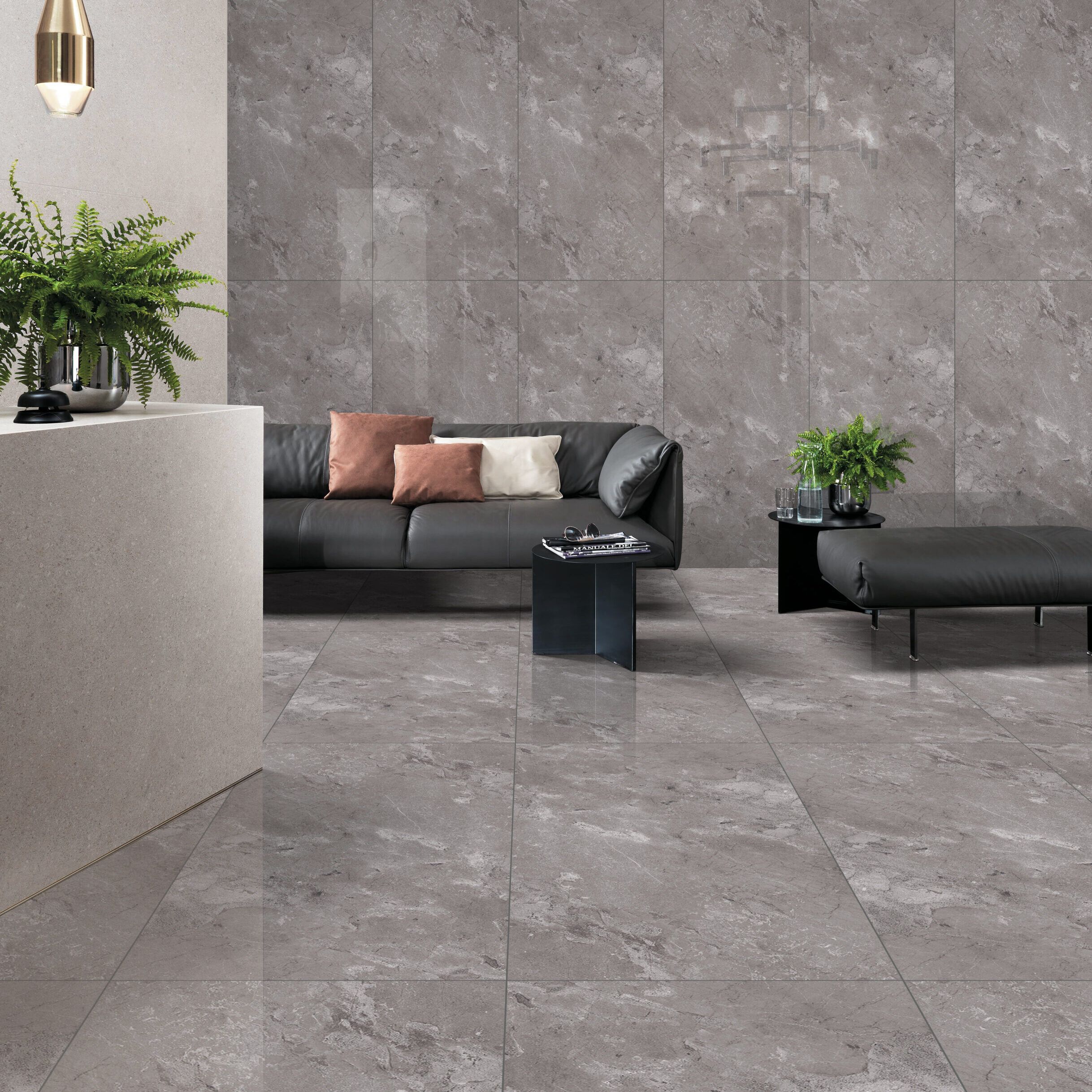 Castana Grey Polished Porcelain Tile