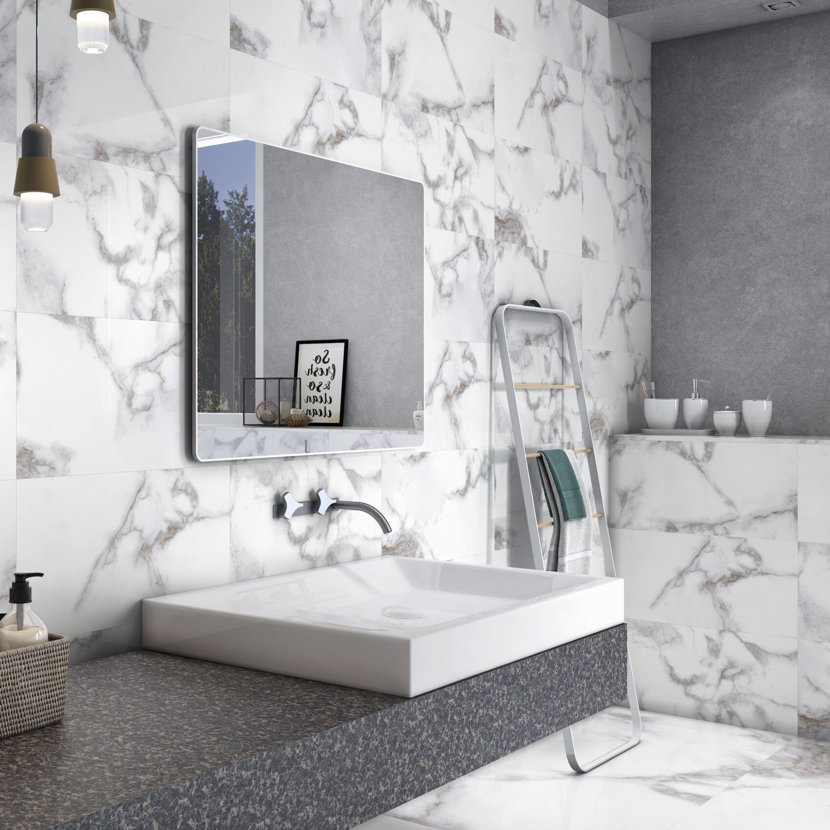 Imperia Calacatta White Polished Porcelain Tile