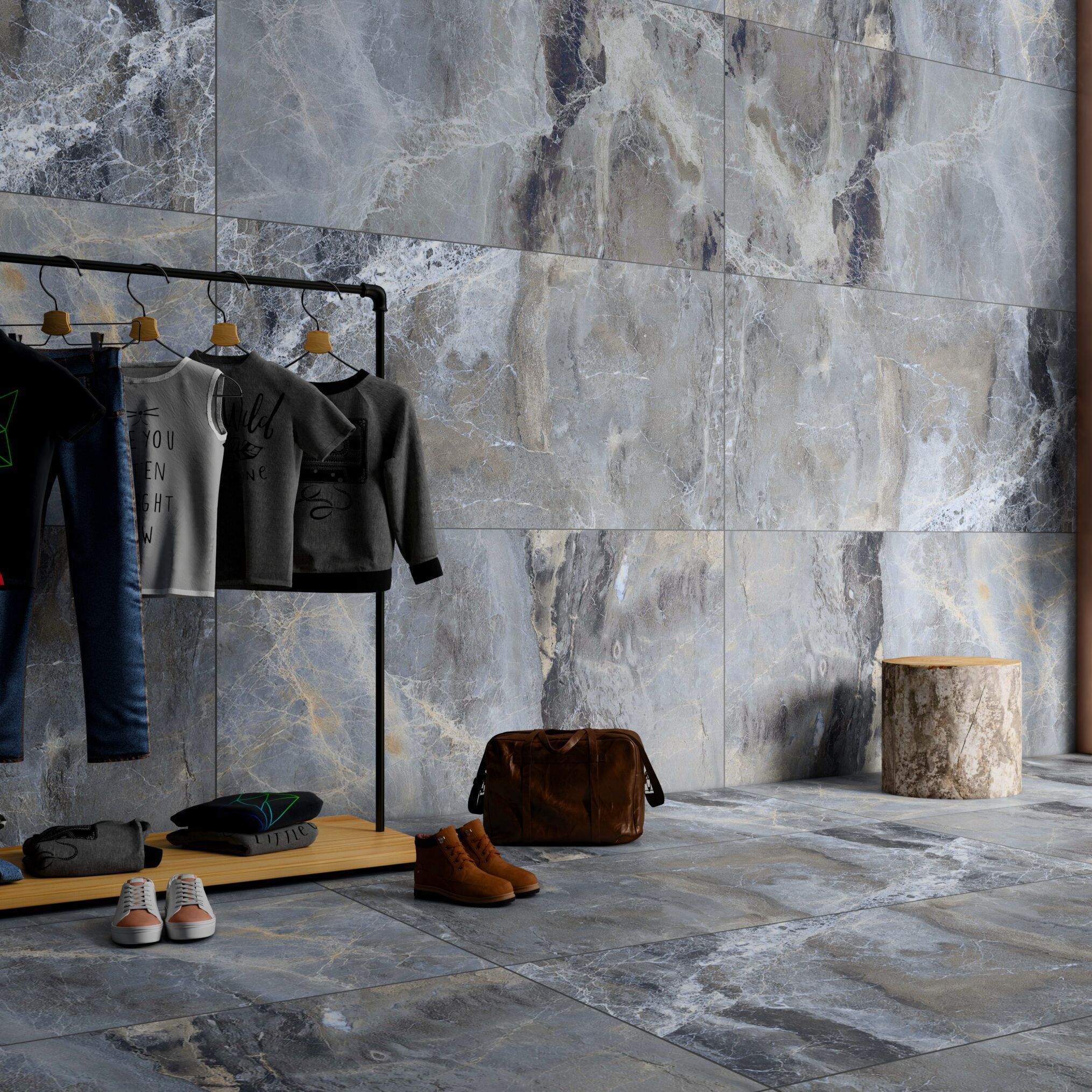 Quantico Grey Matt Porcelain Tile - Image 2