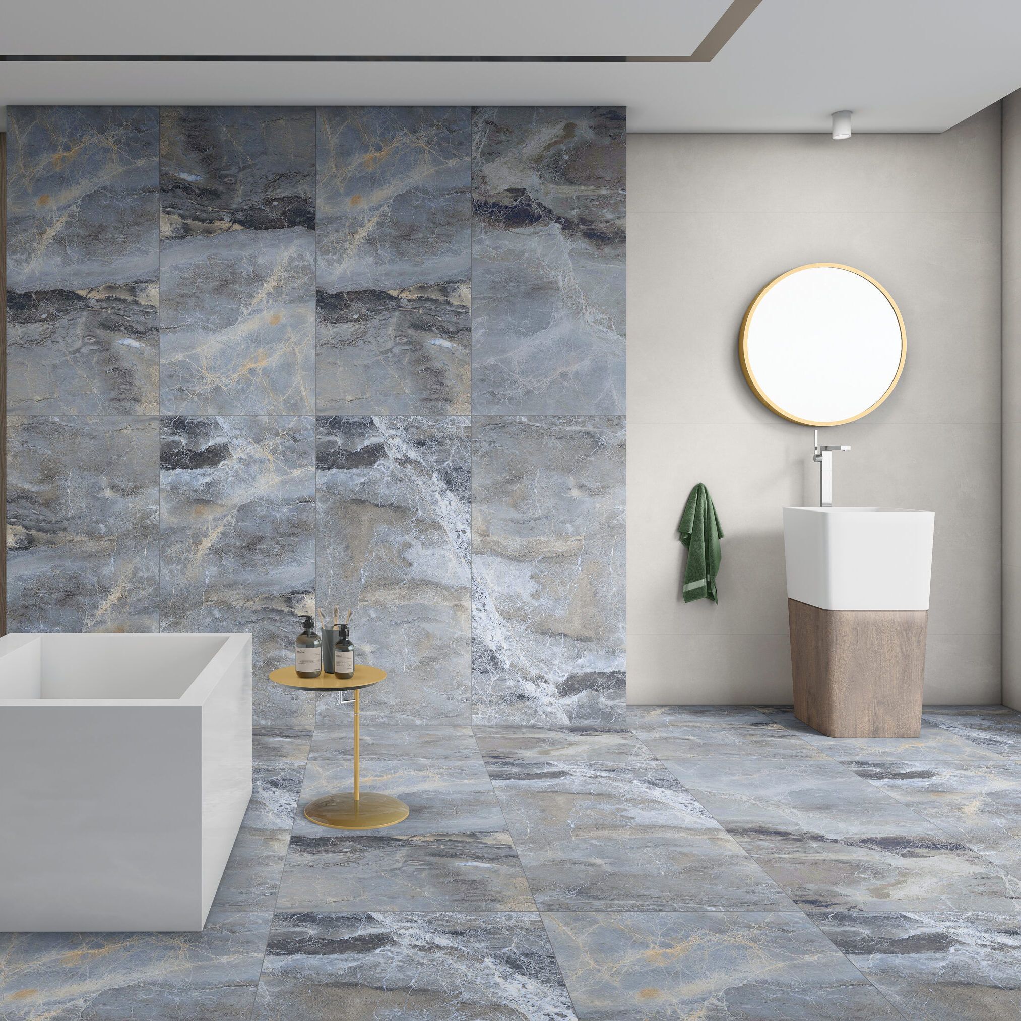 Quantico Grey Matt Porcelain Tile - Image 3