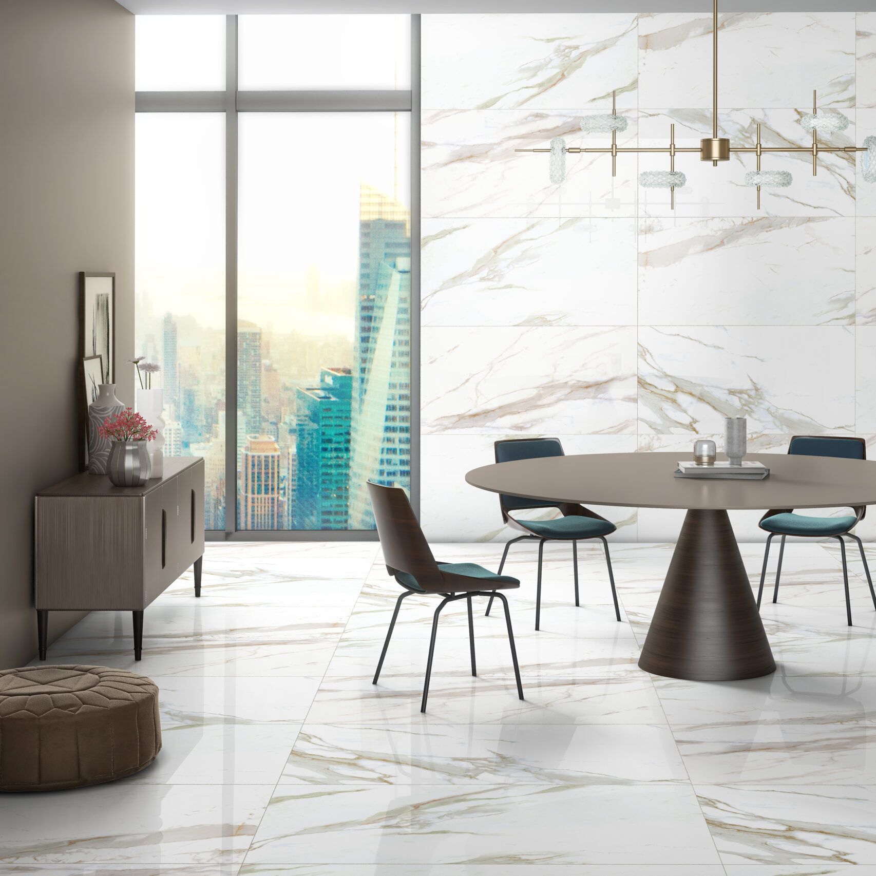 Alcara Statuario Gold Polished Porcelain Tile