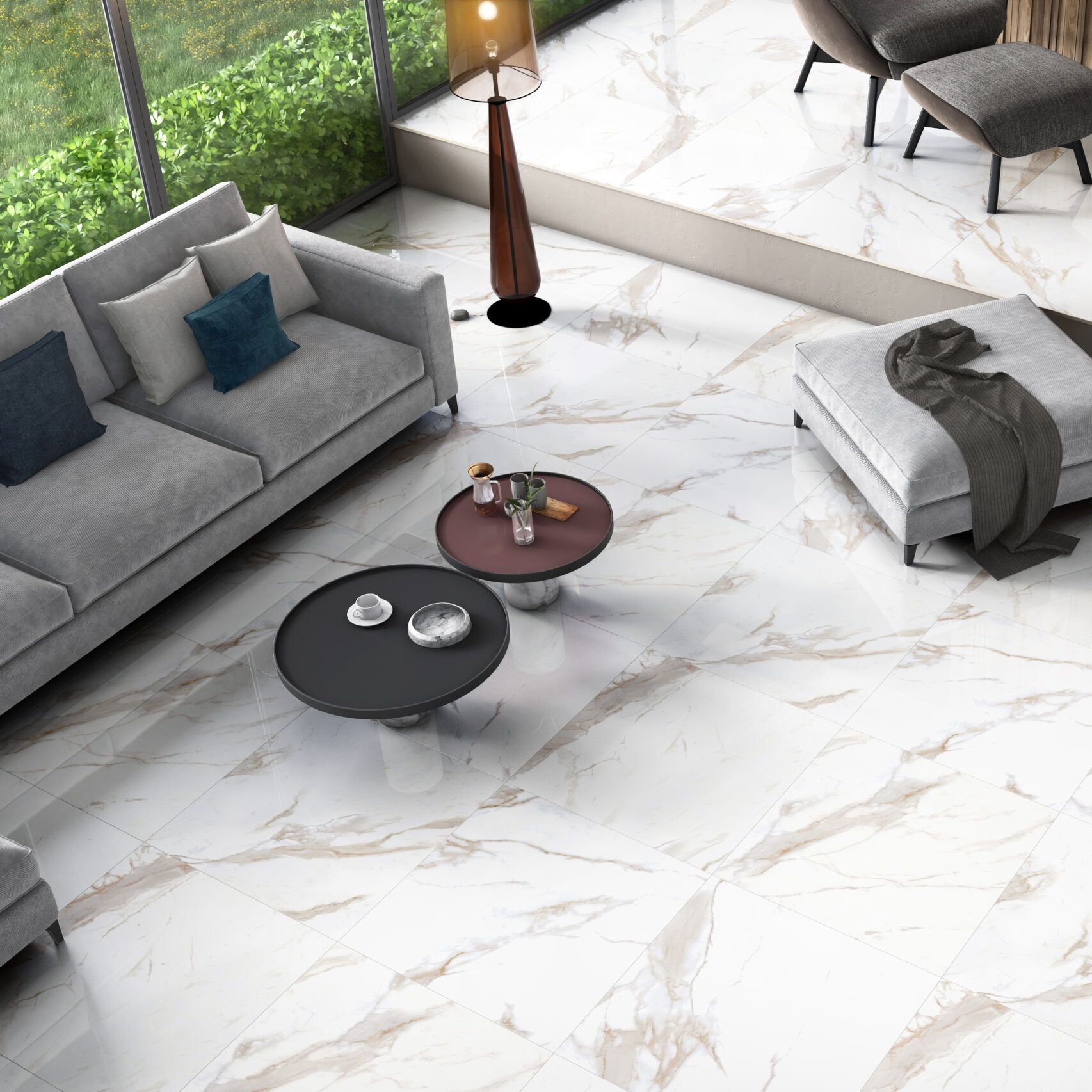Alcara Statuario Gold Polished Porcelain Tile