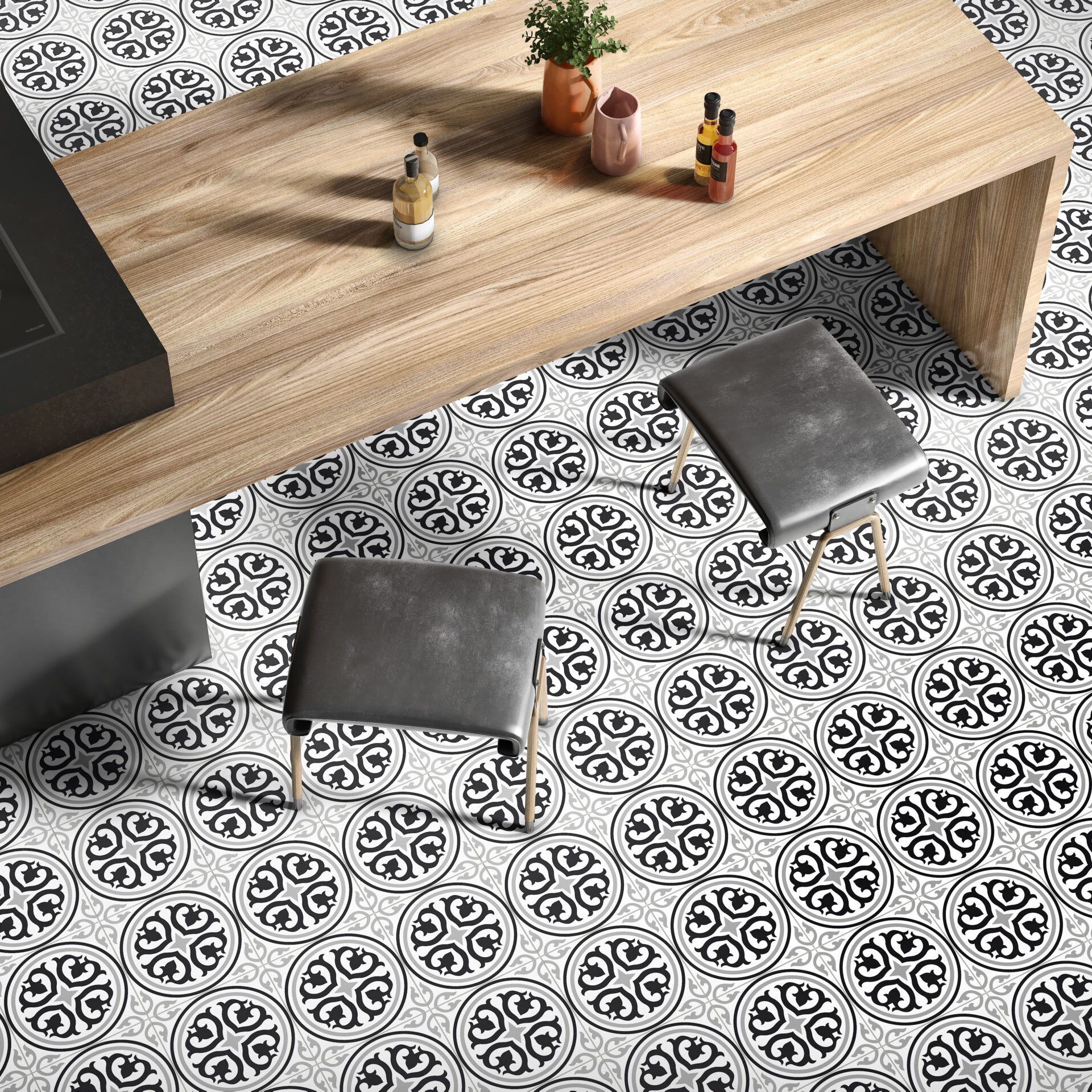 Vittoria Antique Black Matt Porcelain Tile - Image 2