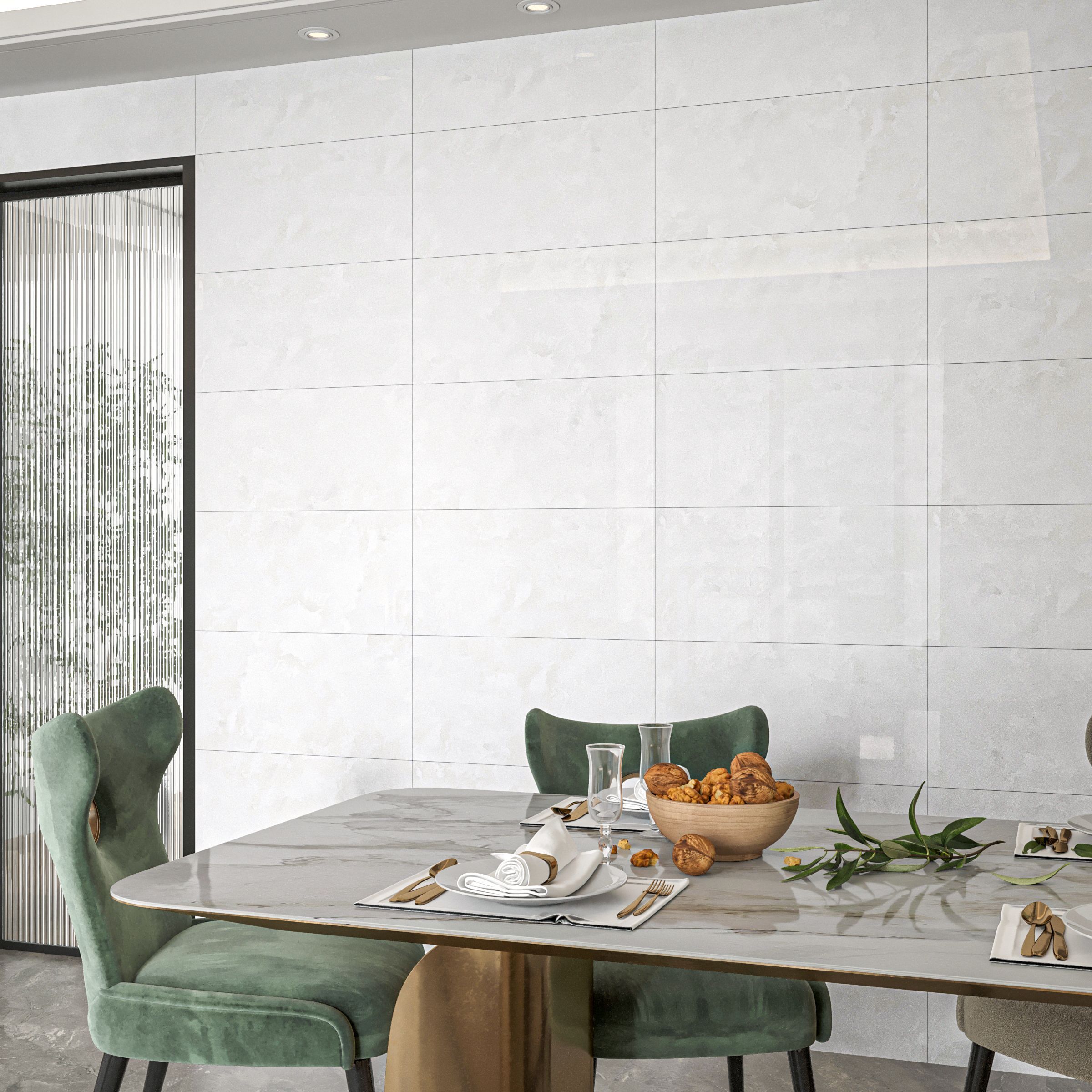 Creva Onyx White Polished Porcelain Tile