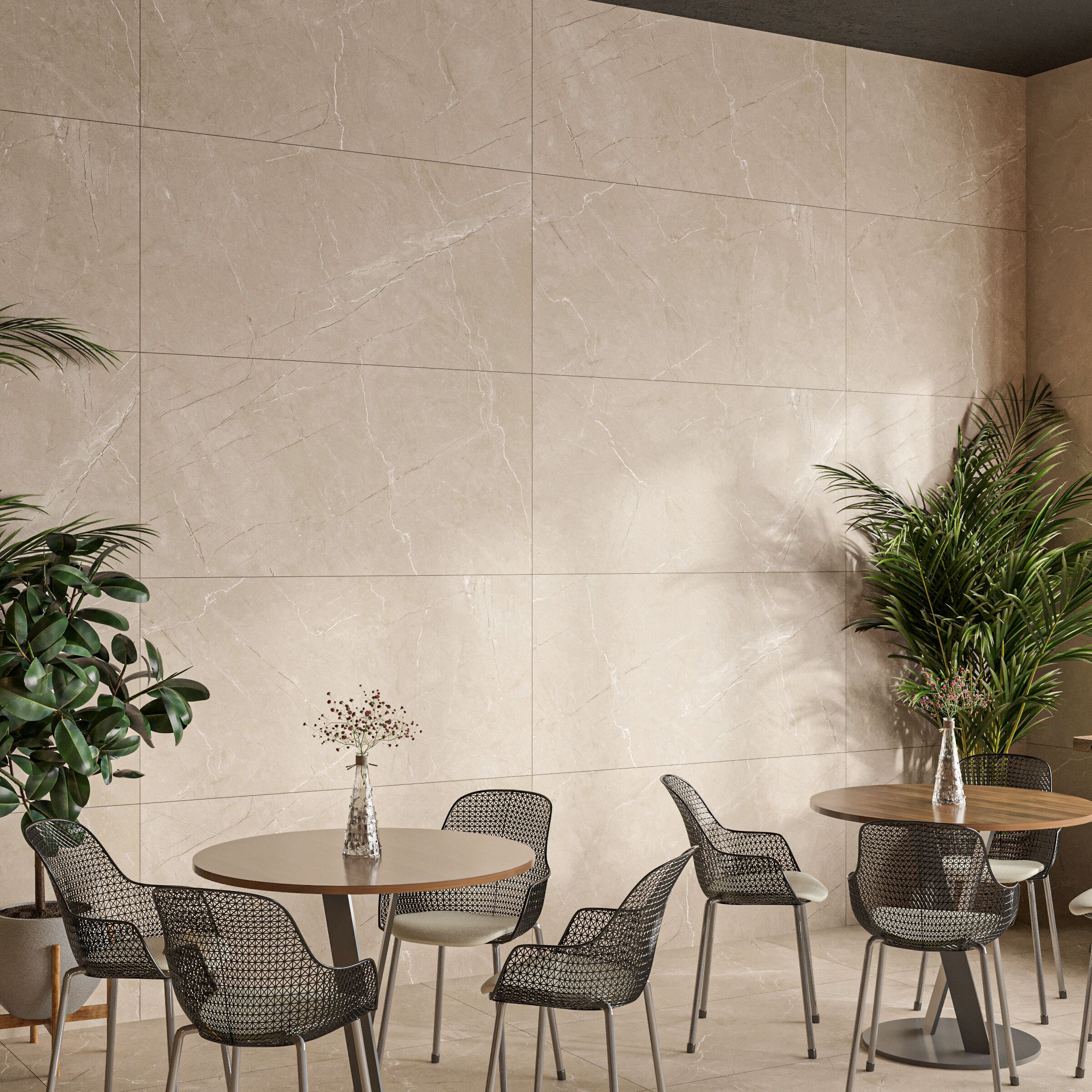 Noto Carving Crema Matt Porcelain Tile