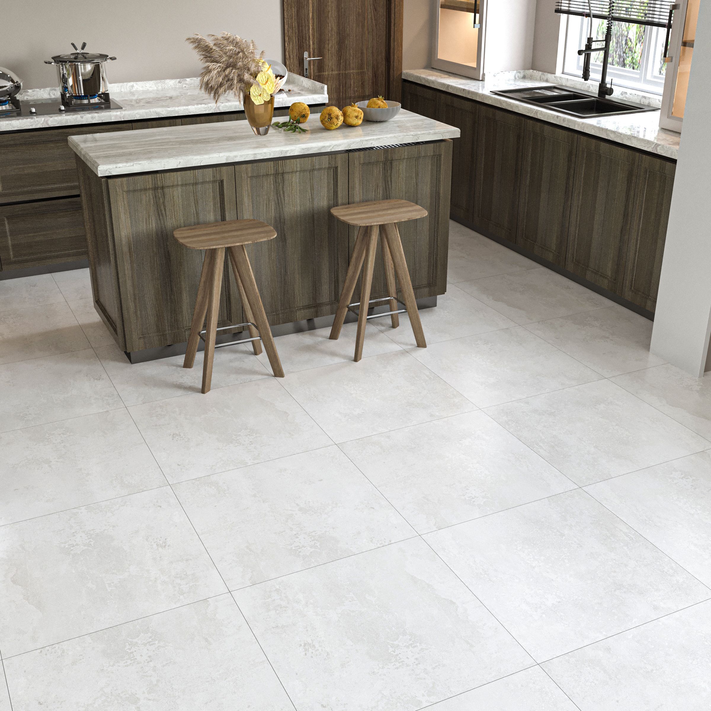 Sorrento™ White Glazed Porcelain Tile