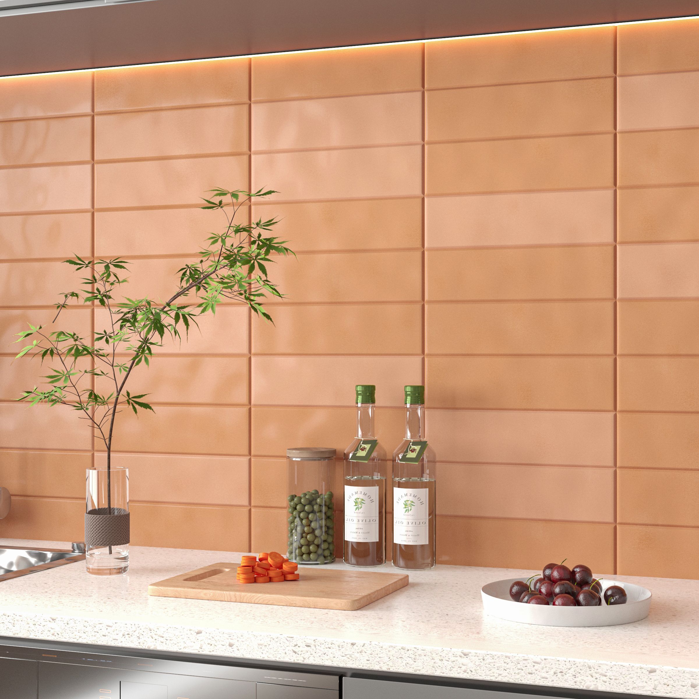 Oria Orange Gloss Ceramic Tile