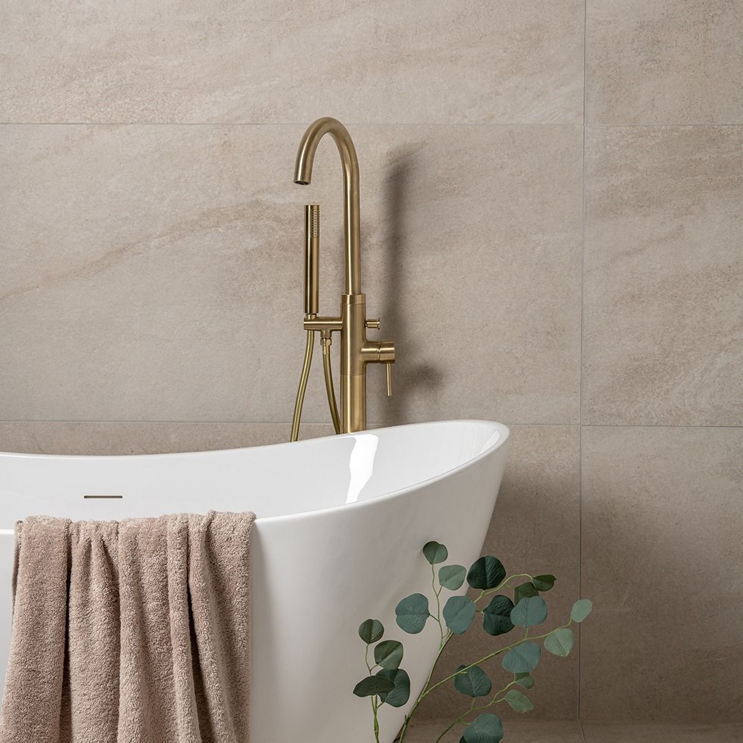 Nova Ivory Matt Stone Effect Tiles