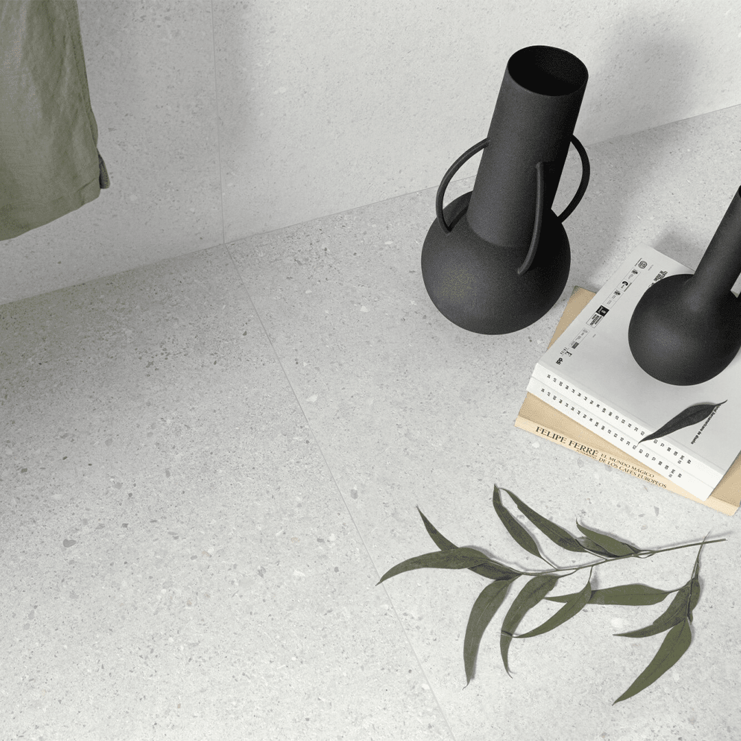 Metropolis White Stone Effect Tiles