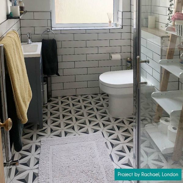 white porcelain tiles