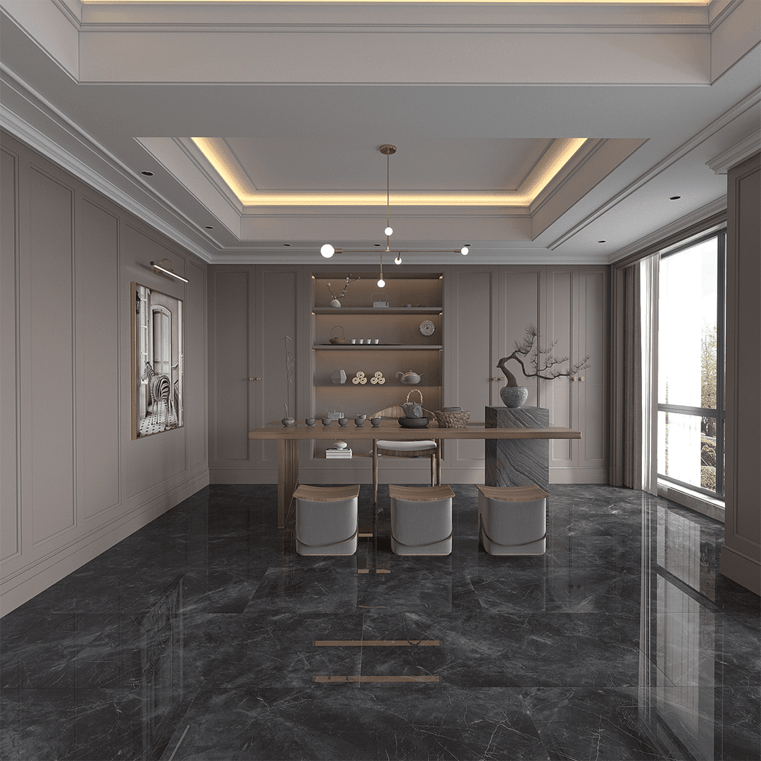 Argento Nero Polished Indoor Porcelain Tile